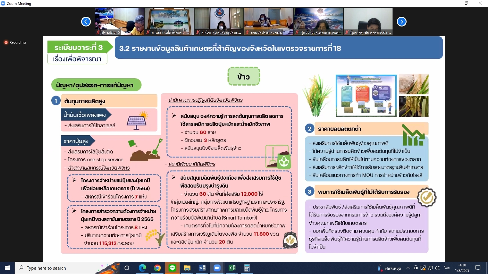title - ผู้ตรวจราชการกรม ร่วมประชุมตรวจติดตามความก้าวหน้า ผลการดำเนินงานตามแผนการตรวจราชการและการขับเคลื่อนแบบบูรณาการ ในพื้นที่ของผู้ตรวจราชการกระทรวงเกษตรและสหกรณ์ ประจำปีงบประมาณ พ.ศ. 2565 รอบที่ 2 ของจังหวัดพิจิตร ผ่านระบบการประชุมทางไกลออนไลน์ Application Zoom